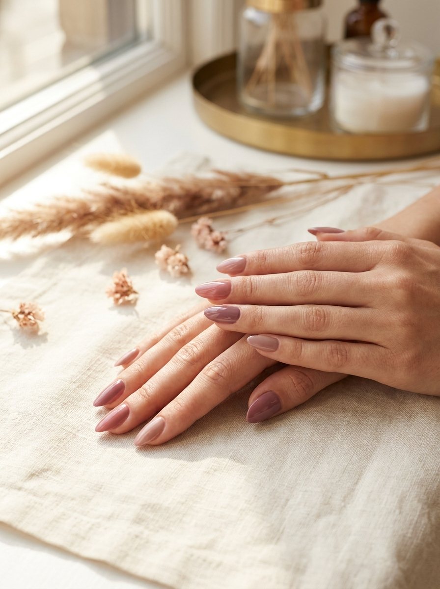 Twee verzorgde handen met een elegante manicure
